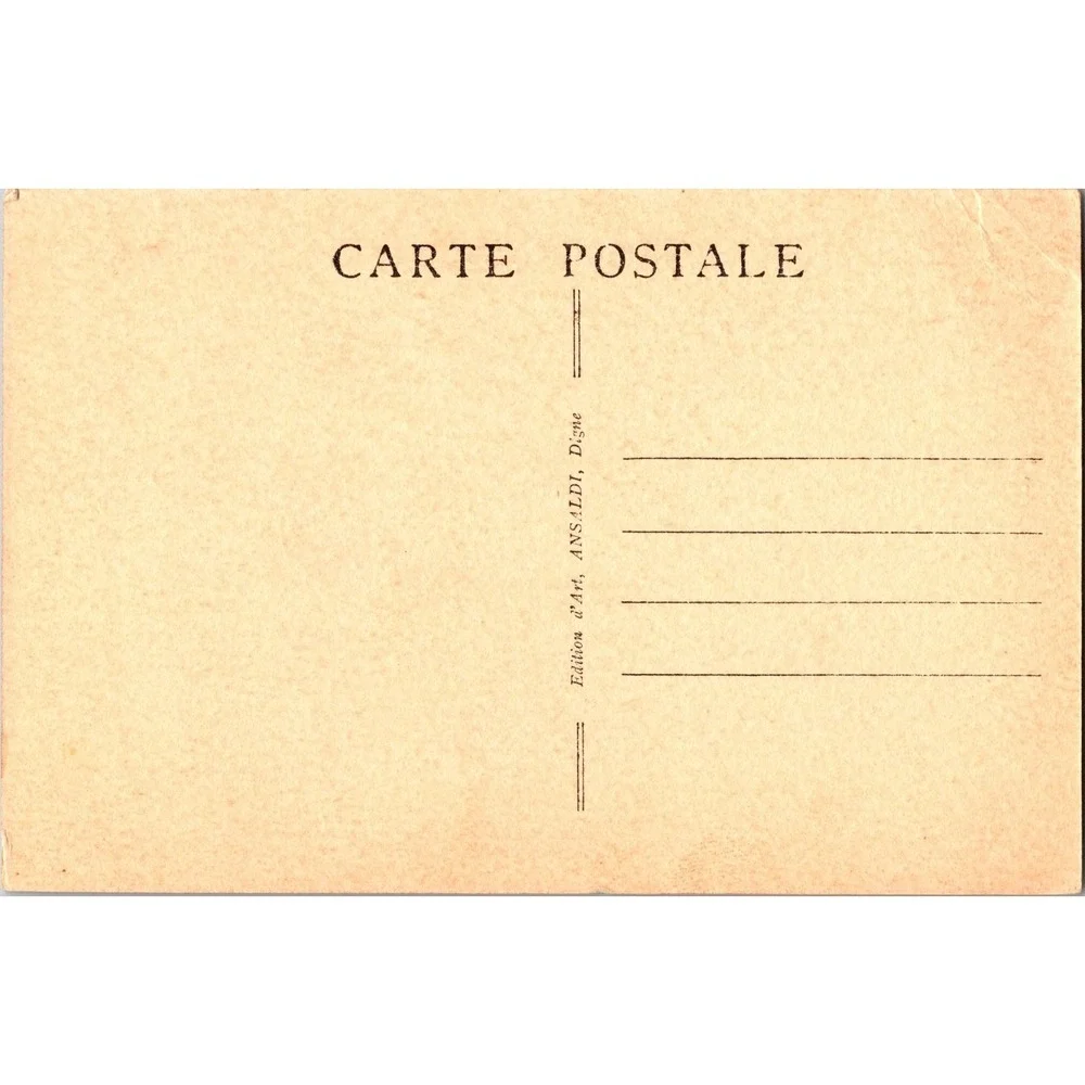 Vintage Marseille Place Castellane‎ Fontaine Cantini Sepia Postcard